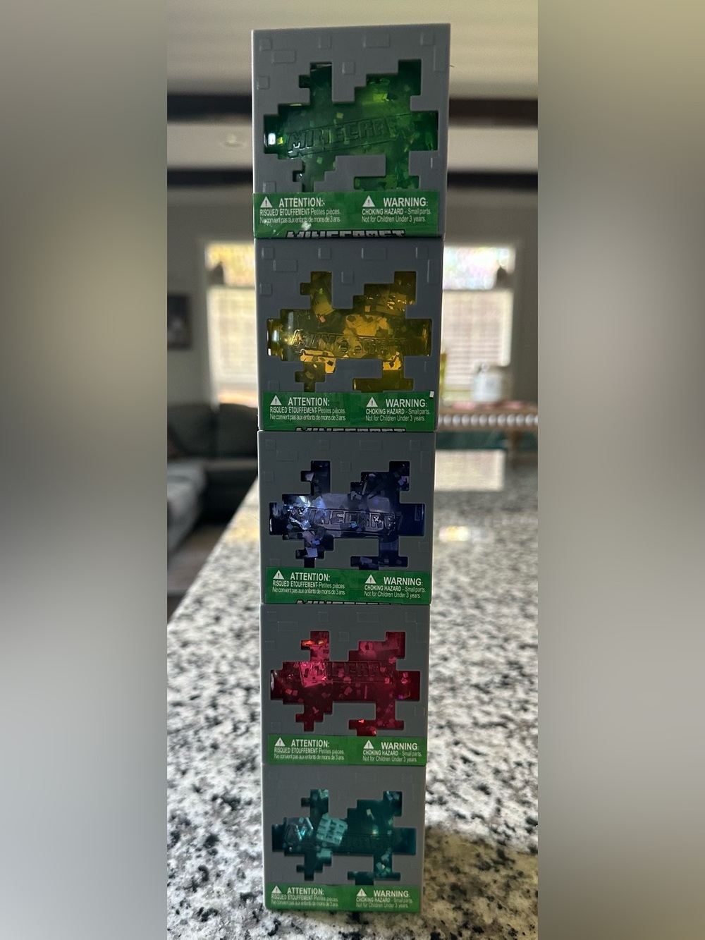 Minecraft Cubes- complete set of all 5 colors